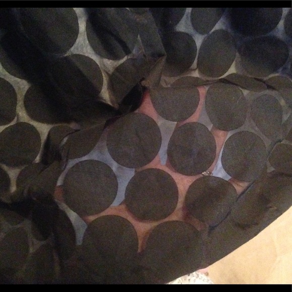 Black large polka dot skirt - Picture 3 of 5